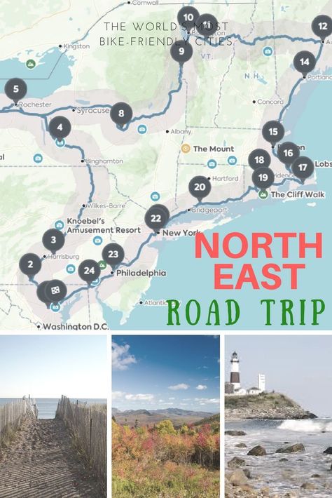 #roadtrip around the #northeast #newengland #familytravel North East Road Trip, Northeast Road Trip, Road Trip Map, New England Road Trip, Arizona Road Trip, East Coast Travel, Rv Road Trip, East Coast Road Trip, Road Trip Routes