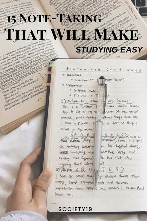 15 Note-Taking Tricks That Will Make Studying Easy The Only Study Guide You'll Ever Need, Note Taking In College, Taking Notes In College, Note Making Aesthetic, Things To Take Notes On, How To Make Effective Notes, Making Notes Aesthetic, Study Tips College Note Taking, How To Make Good Notes