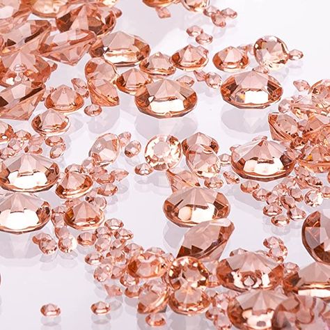 Rose Gold Party Decorations, Rose Gold Table, Centerpiece Party, Rose Gold Party Decor, Rose Gold Theme, Diamond Centerpiece, Diamond Party, Rose Gold Decor, Rose Gold Sparkle