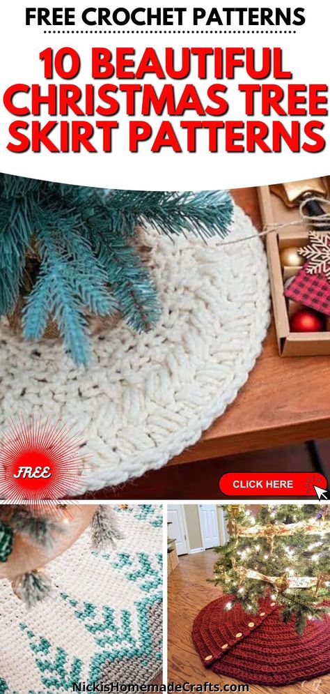 This is a compilation of Christmas tree skirt crochet patterns. Complete your Christmas tree decorating with one of these stunning crochet Christmas tree skirts. Crocheted Christmas Tree Skirts Free Patterns, Crocheted Christmas Tree Skirt Patterns, Crochet Tree Skirts Christmas Free Pattern, Free Tree Skirt Crochet Pattern, Christmas Tree Skirt Crochet Free, Crochet Christmas Tree Skirts Patterns, Crochet A Tree Skirt, Handmade Christmas Tree Skirt, Christmas Tree Skirts Patterns Crochet