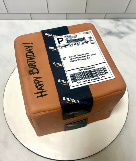 Amazon Cake, Amazon Delivery, Amazon Box, Baking Quotes, 3d Cake, 3d Cakes, Cakes For Men, Fondant Cakes, Cake Inspiration