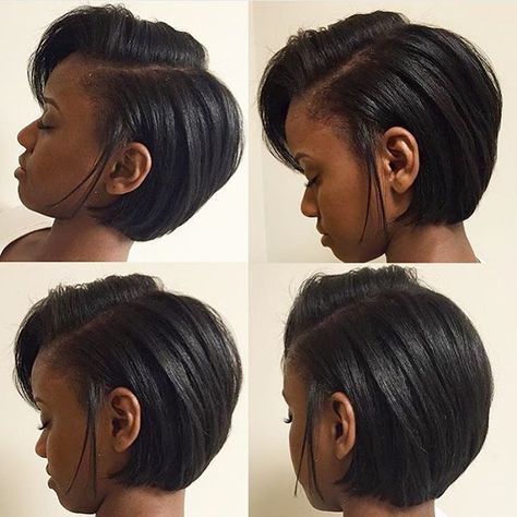 Nothing like a good cut✂️ Healthy #silkpress by @iamreginechristina ❤️| #charlottestylist #bob #realhair #voiceofhair ✂️========================== Go to VoiceOfHair.com ========================= Find hairstyles and hair tips! ========================= Short Hair Silk Press, Silk Press Hairstyles, Short Lace Front Wigs, Brazilian Remy Hair, Hair Appointment, Pixie Cut Wig, Silk Press, Hair Lace, Short Pixie