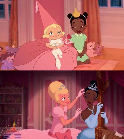 Charlotte & Tiana Tiana And Charlotte Drawing, Princess Tiana And Charlotte Tattoo, Tiana And Charlotte Matching Pfp, Princess Tiana And Charlotte, Tiana And Charlotte Costume, Lottie And Tiana, Charlotte And Tiana, Princess Tiana Tattoo, Tiana And Lottie