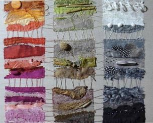 Catherine Tourel  2016 CT 6 Art Fibres Textiles, Techniques Textiles, Mixed Media Textiles, Quilt Modernen, Creative Textiles, Thrift Store Crafts, Beaded Beads, Textiles Techniques, Textile Fiber Art