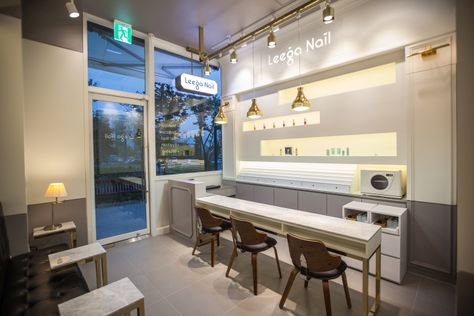 Leega Nail Salon by SSOMOO DESIGN, Suwon – South Korea » Retail Design Blog Korea Nail, Furniture Styling, Nail Salon Interior, Korean Nail, Nail Salon Decor, Nail Salon Design, Beauty Salon Interior, Korean Nails, Salon Interior Design