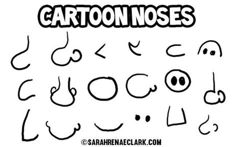 Draw Cartoon Faces, Cartoon Nose, Cartoon Noses, Cartoon Drawing For Kids, Cartoon Mouths, Drawing Cartoon Faces, Draw Cartoon, Nose Drawing, Cartoon Hair