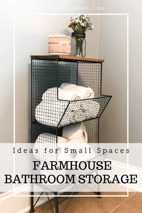 Toiletry Storage Ideas Bedroom, Towel Storage For Bathroom Without Closet, Small Bathroom Furniture Storage, Apartment Bathroom Towel Storage, Towel Storage On Wall, Industrial Bathroom Storage, Modern Farmhouse Bathroom Storage, Storing Towels In Small Bathroom, Rv Bathroom Remodel Ideas