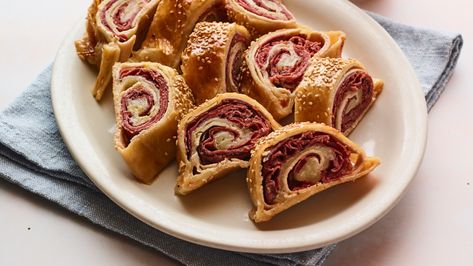 How To Make The Classic Deli Roll Plus Variations Deli Rolls, Deli Roll, Savory Puff Pastry, Jewish Deli, Meat Rolls, Smoked Turkey Breast, Deli Sandwiches, Sliced Meat, Deli Meat