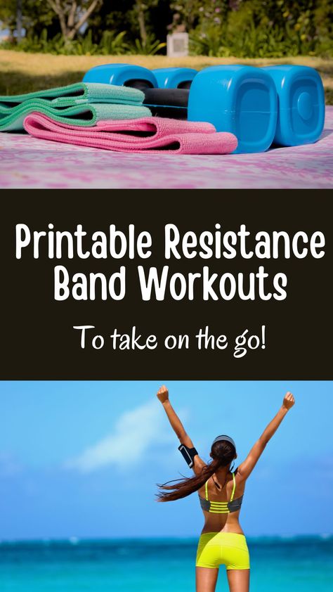 Printable Resistance Band Workouts-Actionable Wellness Resistance Band Workouts, Exercise Band, Band Workouts, Best Resistance Bands, Hardcore Workout, Simple Exercise, Strength Training Program, Resistance Band Workout, Resistance Band Exercises