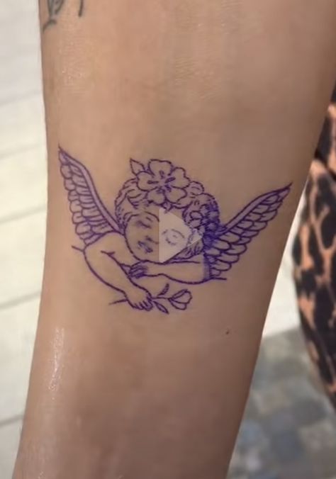 Cherub Tattoo, Flowers Tattoo, Tattoo Art Drawings, Tattoo You, Flower Tattoos, Cute Tattoos, Tattoos And Piercings, Hand Tattoos, Flower Tattoo