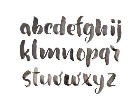 Title Fonts Hand Lettering, Watercolor Font Alphabet, Watercolor Brush Lettering, Brush Font Alphabet, Alphabet Watercolor, Watercolor Font, Hand Drawn Alphabet, Hand Watercolor, Free Monogram Fonts