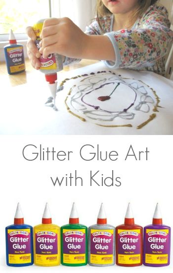 The Best Glitter Glue for Kids Glitter Glue Art, Glitter Glue Crafts, Spiderweb Art, Kids Arts And Crafts, Pen Projects, Glue Art, Easy Art For Kids, Art Activities For Toddlers, Sand Crafts