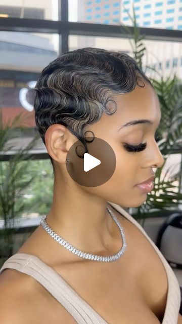 Candice Renee✂️ on Instagram: "@rainyrainn__ 🔥🌊 My clients are so fine💅🏾 #houstonshorthairstylist #shorthairstylist #fingerwaves #fingerwaveshouston #houstonsalonsuites #shorthairfingerwaves #shorthairhighlights #explorepage Premium Transformation Services "The Jastastic"" Finger Wave Quick Weave, Modern Finger Waves, Short Hair Fingerwaves, Short Finger Waves, Fingerwaves Short Hair, Soft Fingerwaves Short Hair, Fingerwaves For Black Women, Fingerwaves Short Hair Black Pixie Cuts, Finger Waves For Black Women