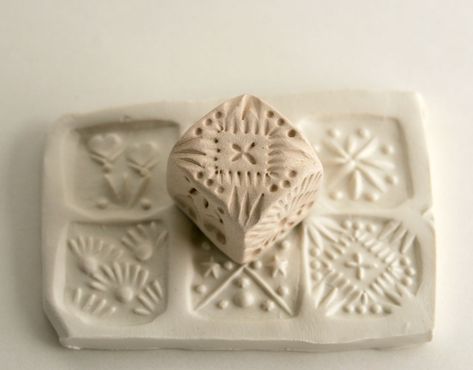 Criss-Cross Cube Ceramic Stamps, Stamp Texture, Ceramic Tools, Clay Stamps, Ceramic Texture, Creating Texture, Elements And Principles, Pottery Handbuilding, Clay Texture