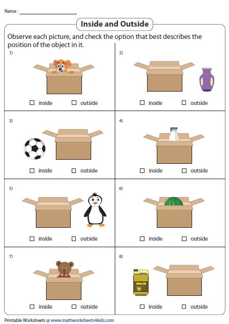 Inside And Outside Worksheet, Worksheet For Nursery Class, Lkg Worksheets, Preschool Activities Printable, Fun Worksheets For Kids, Math Addition Worksheets, Kindergarten Phonics Worksheets, English Worksheets For Kindergarten, Alphabet Worksheets Kindergarten