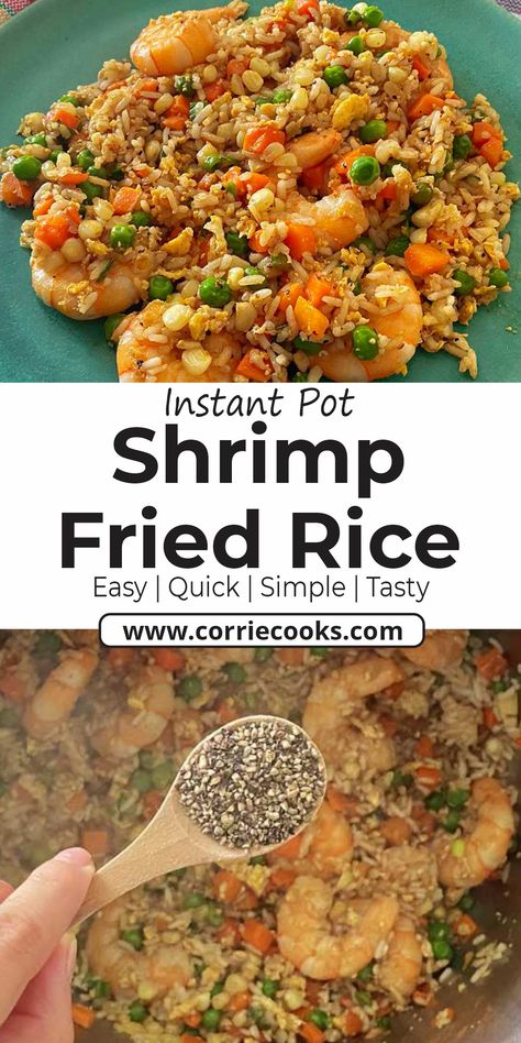 Chinese Shrimp Fried Rice, Delicious Fried Rice, Fried Rice At Home, Instant Pot Shrimp, Seafood Fried Rice, Jasmine Rice Recipes, Shrimp Fried Rice Recipe, Best Pressure Cooker Recipes, Shrimp And Rice Recipes