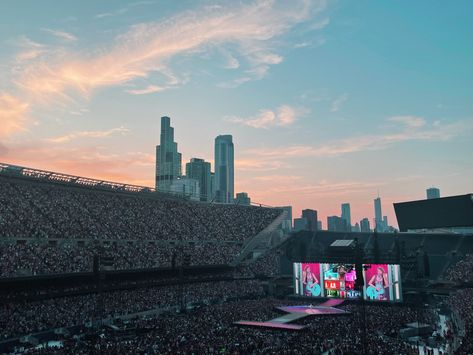 Taylor Swift Eras Tour Landscape, Eras Tour Chicago, Chicago Sunset, Chicago Night, Chicago At Night, Chicago Tours, Soldier Field, Taylor Swift Eras Tour, Taylor Swift Eras