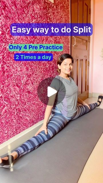 Muskan Rana Yoga on Instagram: "Easy way to do split 💙✨  #muskanrana #split #middlesplits #sidesplit #split #legflexibility #reels #yogateacher #yoga #exercise" Headstand Yoga Beginner, Headstand Yoga Poses, Split Yoga, 30 Day Yoga Challenge, Hard Yoga Poses, Hard Yoga, Yoga India, 30 Day Yoga, Daily Yoga Workout