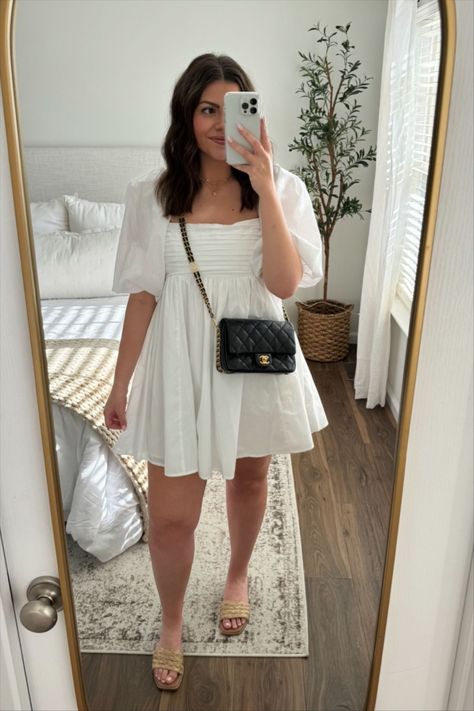 2024 Board, Puff Sleeve Mini Dress, Causual Outfits, Wedding Outfits, Mini Dress With Sleeves, Flat Shoes, Wedding Outfit, Summer Style, New Outfits