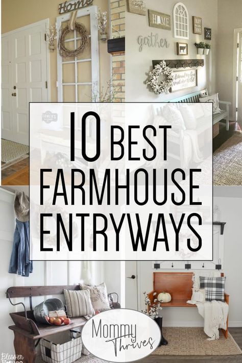 Rustic Entryway Ideas, Rustic Entryway Decor, Farmhouse Entryway Ideas, Farmhouse Diys, Estilo Cottage, Farmhouse Entry, Best Farmhouse, Rustic Entryway, Farmhouse Entryway