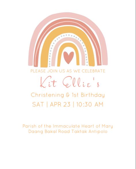 #boho #invitation #birthday #rainbow Boho Theme Invitation Birthday, Christening Themes, Boho Theme, Boho Designs, Christening, Birthday Invitations, 1st Birthday, Birthday Party, Birthday