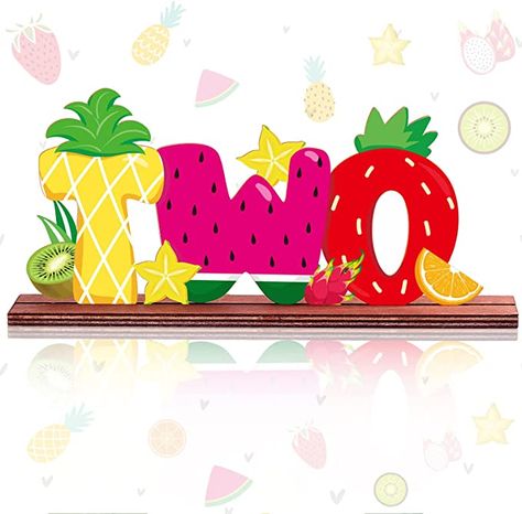 Amazon.com: Twotti Frutti Two Letter Sign Wooden Table Centerpieces Pineapple Watermelon Strawberry Second Birthday Centerpieces Luau Centerpieces for Table 2nd Birthday Baby Shower Party Decorations Photo Props : Toys & Games Tropical Fruit Party, Luau Centerpieces, Fruity Party, Kids Party Centerpieces, Twotti Fruity, Pineapple Watermelon, Wooden Centerpieces, Watermelon Strawberry, Watermelon Decor