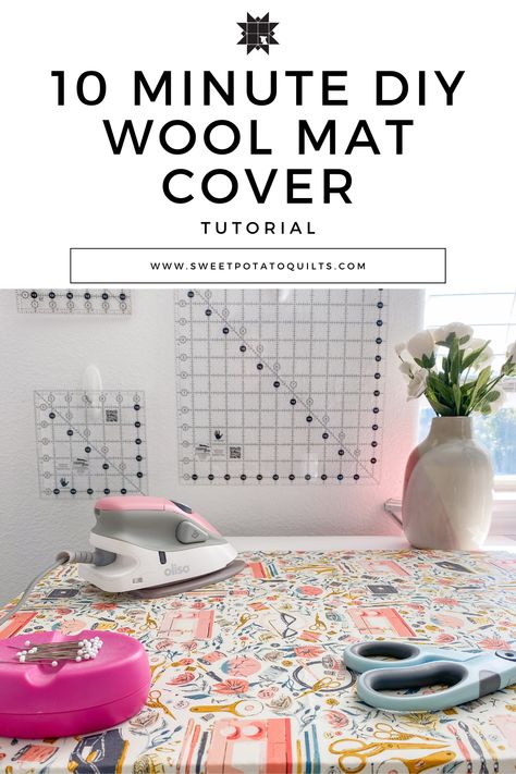 Ironing Mat, Wool Mats, Diy Wool, Quilting Room, Beginner Quilt Patterns, Easy Quilt Patterns, Small Sewing Projects, Dog Wall Art, Sewing Rooms