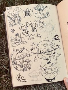 Ethereal Aesthetic Drawing, Whimsical Sketches Drawings, Sketch Fantasy Art, Cute Tv Drawing, Fairy Core Doodles, Tattoo Ideas Whimsical, Dreamcore Sketch, Dungeons And Dragons Drawings, Random Sketches Doodles Art Journals