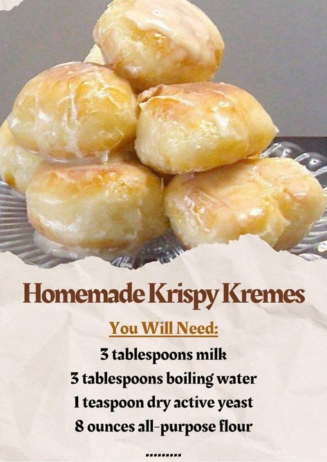 Doughnut Recipe Easy, Homemade Donuts Recipe, Homemade Donuts, Doughnut Recipe, Amish Recipes, Krispy Kreme, Donut Recipes, Bread Recipes Homemade, Boiling Water