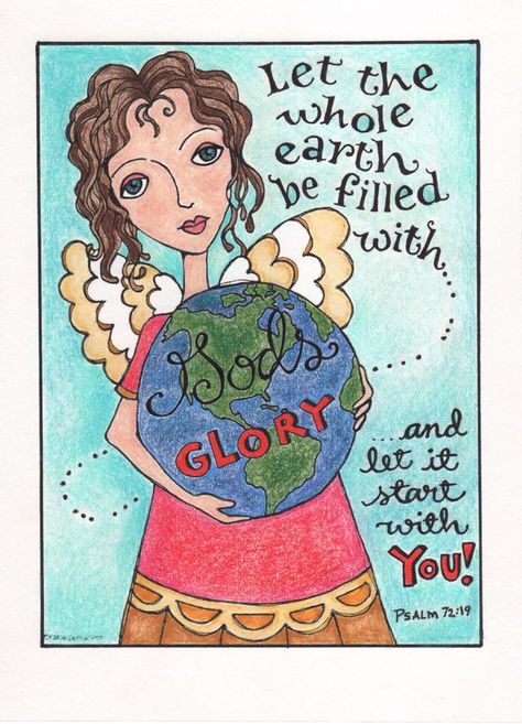 My colored page from Simple Blessings Coloring Book by Karla Dornacher. Prismacolor and Faber Castell color pencils. Karla Dornacher, Psalm 72, Gospel Message, Color Pencils, For God So Loved The World, Bible Art Journaling, Bible Art, God Jesus, Faber Castell