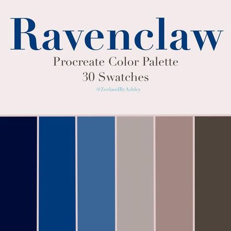 Ravenclaw Room, Ravenclaw Colors, Ravenclaw Common Room, Color Scheme Ideas, Harry Potter Colors, Movie Color Palette, Ravenclaw Aesthetic, Procreate Color Palette, House Color Palettes