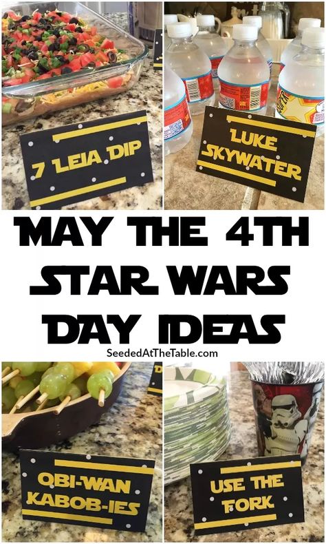 Galaxy Food Ideas, Star Wars Day Food, Galaxy Food, Star Wars Themed Food, Star Wars Theme Birthday, Star Wars Snacks, Star Wars Party Food, Star Wars Themed Birthday Party, Star Wars Printables