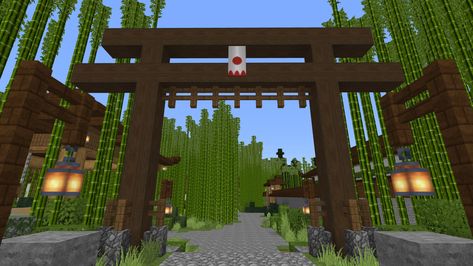 Japanese Tori Gate. This gate was the first I built and is the first gate into a Japanese inspired area. Built on Exodus Server 2020 as part of a Shinto Shrine and general Japanese build. R Skilton Minecraft Shinto Shrine, Tori Gates Minecraft, Japanese Arch Minecraft, Tori Gate Minecraft, Minecraft Shrine, Ckp Tw, Minecraft Building Plans, Japanese Torii Gate, Minecraft House Decor