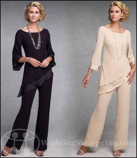 My Wedding Chat » Blog Archive Find glamorous, feminine mother of the bride pant suits at Wedding Shoppe Inc Evening Pant Suits, Dressy Pant Suits, Wedding Pantsuit, Wedding Pants, Chiffon Pants, Dress Pant Suit, 파티 드레스, Mother Of Groom Dresses, Pant Suits