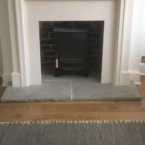 Types of Hearth Materials and their Pros & Cons Cement Hearth, Concrete Hearth, Fireplace Hearths, Sandstone Paving Slabs, Slate Paving, Patio Edging, Decorative Aggregates, Grey Paving, Hearth Stone