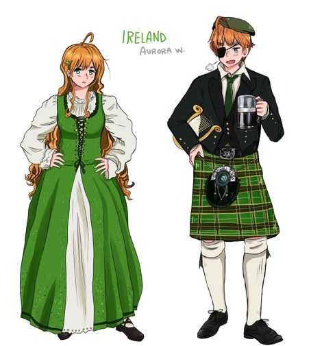 Aph Ireland, Couples Fanart, Human Countries, Police Workout, History Infographic, Hetalia Characters, Hetalia Fanart, Country Men, Manga Anime One Piece