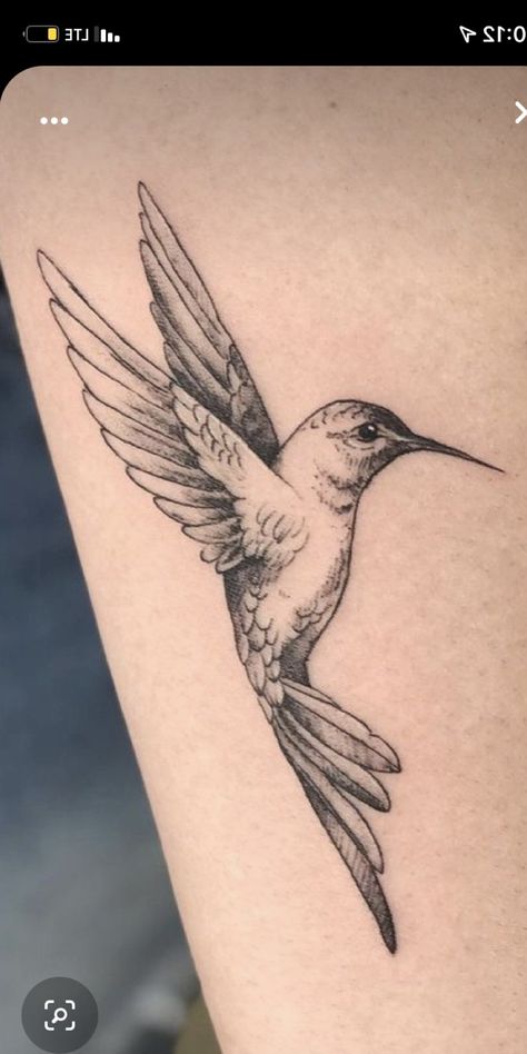 Tattoo Ideas Placement, Dainty Hummingbird Tattoo, Hummingbird Tattoo Black, Hummingbird Tattoo Ideas, Mockingbird Tattoo, Hummingbird Flower Tattoos, Hummingbird Tattoo, Stylist Tattoos, Bird Tattoo