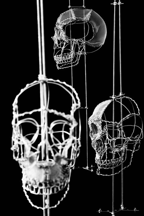 3d Skeleton, Skull Accessories, Black Oil, Ap Art, Wire Sculpture, Wire Mesh, Anatomy Art, Skull And Bones, Art Themes