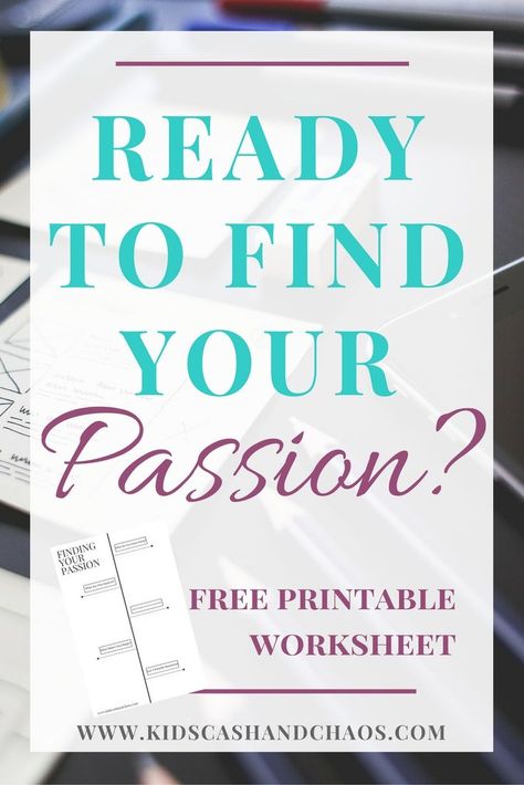 Find Your Passion with this FREE worksheet! Find Your Passion Worksheet, Bullet Journal Goal Setting, Find Passion, Goals Bullet Journal, Find Your Passion, Start A Business From Home, Working Online, To Start A Business, Extra Money Online