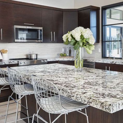 Delicatus White Granite Slab | Arizona Tile Delicatus White Granite, Affordable Kitchen Countertops, White Granite Slabs, White Granite Kitchen, White Granite Countertops, Arizona Tile, Granite Countertops Kitchen, White Granite, Granite Kitchen