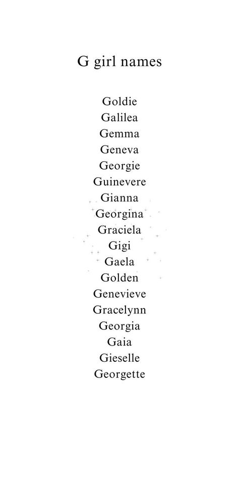 Searching for some fresh, new baby names for your little babe? These g names for girls are trendy and unique! If you love girly girl names, these g baby names, you NEED to check out this list of cute baby names chock full of name inpsiration! (aka unique baby names starting with g/cute g girl names I love) Name Ideas Girl, Victorian Girl Names, Two Syllable Girl Names, Hippie Girl Names, Earthy Girl Names, Girly Girl Names, Elegant Girl Names, Country Girl Names, Names I Love