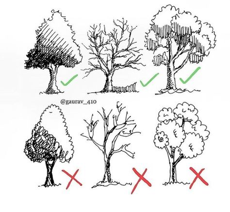 Architect Tree Sketch, Landscape Design Drawings, Perspective Drawing Architecture, Perspective Drawing Lessons, Nature Sketch, Tree Sketches, Landscape Sketch, Architecture Design Drawing, Architecture Concept Drawings