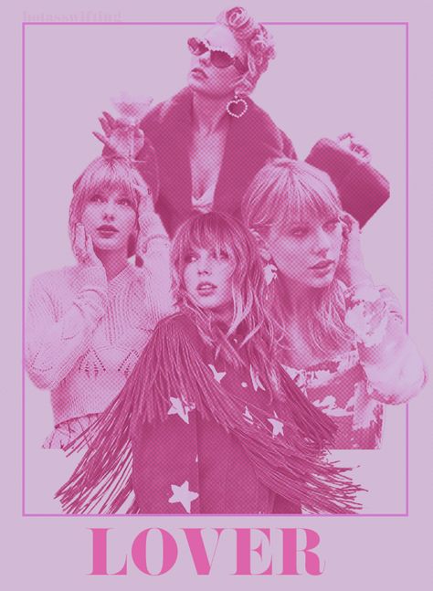 Taylor Swift Posters Lover, Lover Poster Taylor Swift, Lover Taylor Swift Poster, Taylor Swift Lover Poster, Lover Collage, Taylor Swift Lover Era, Lover Poster, Printable Wall Collage, Taylor Swift Lover