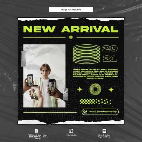 Neon green future edgy streetwear and ap... | Premium Psd #Freepik #psd #fashion #shop #digital-marketing #social-media-marketing White Turtleneck Shirt, Green Future, Poster Text, Instagram Square, Edgy Streetwear, Edgy Style, Instagram Social Media, Urban Outfits, Fashion Shop