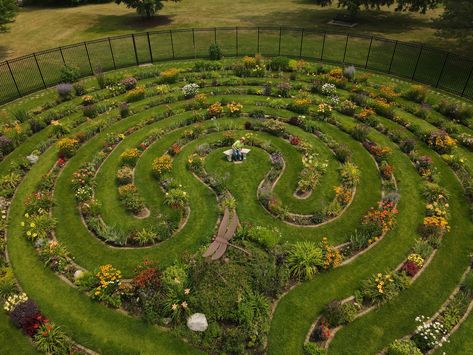 Garden Labrynth, Waldorf Garden, Garden Labyrinth, Earth Sculpture, West Bend Wisconsin, Whimsy Garden, Sensory Gardens, Labyrinth Garden, Garden Planning Layout