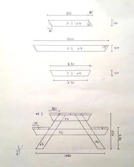 Wooden Table Diy, Picnic Table Woodworking Plans, Fabrication Table, Build A Picnic Table, Plan Table, Woodworking For Beginners, Diy Picnic Table, Diy Wood Plans, Wood Bench Outdoor