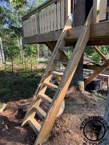 Treehouse Ladder, Ships Ladder, Treehouse Plans, Adult Tree House, Custom Treehouse, Treehouse Construction, House Ladder, Ship Ladder, Wall Ladder