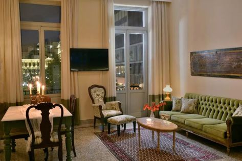 Athenian Vintage Apartments, Athens – Updated 2021 Prices Greece Apartment Interior, Athens Greece Apartments, Neoclassical Building, Athens Apartment, Classic Apartment, Vintage Apartment, America Latina, Ancient Designs, Athens Greece