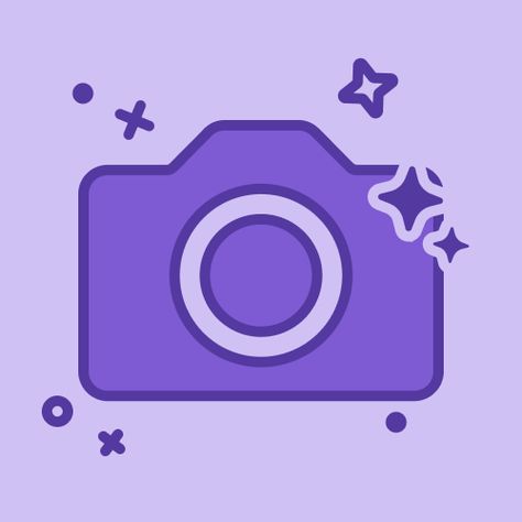 Theme App Icon Aesthetic Purple, Purple Themes Icon, Iconic Wallpaper Iphone Apps, Kuromi App Icons Purple, Ios App Icon Design Purple, Purple Camera Icon, Light Purple Icons, Icon Design Purple, Purple App Icons Aesthetic