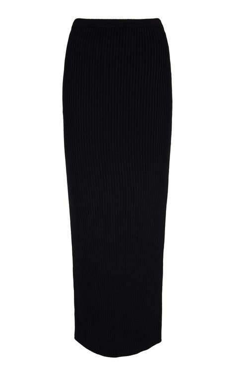 Zircon Ribbed-Knit Maxi Skirt by AYA MUSE for Preorder on Moda Operandi Knit Maxi Skirt, Moda Operandi, Muse, Ribbed Knit, Fashion Collection, Knit Top, Pencil Skirt, Maxi Skirt, Knitting